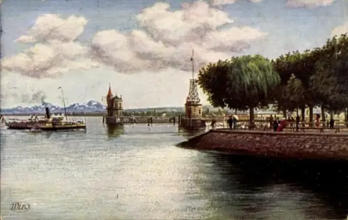 Ak Konstanz am Bodensee,  Hafeneinfahrt