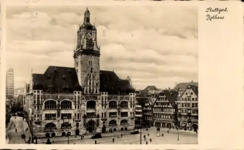 Ak Stuttgart in Württemberg, Rathaus