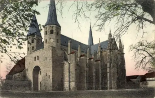 Ak Wimpfen im Tal Bad Wimpfen am Neckar,  Stiftskirche, Westfront