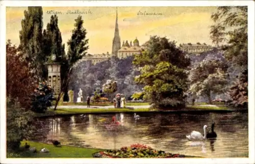 Ak Wien 1 Innere Stadt, Stadtpark