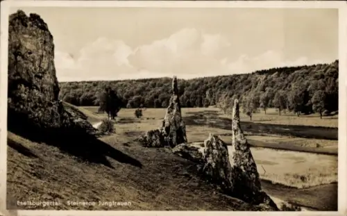Ak Herbrechtingen in Württemberg, Eselsburger Tal, Steinerne Jungfrauen