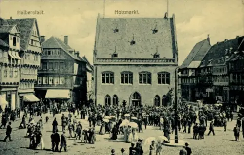Ak Halberstadt am Harz, Konzert auf dem Holzmarkt