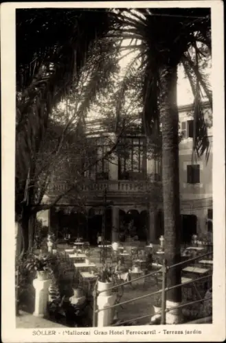 Ak Soller Mallorca Balearische Inseln, Gran Hotel Ferrocarril, Terraza jardin