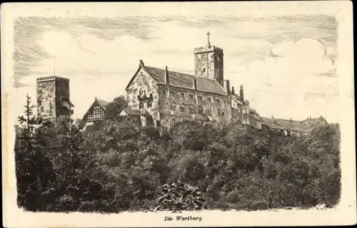 Künstler Ak Lutherstadt Eisenach in Thüringen, Wartburg