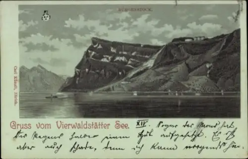 Mondschein Ak Bürgenstock Kanton Nidwalden, Vierwaldstätter See