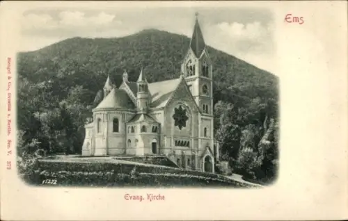 Ak Ems Kt. Graubünden,  Evang. Kirche