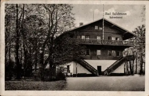 Ak Szczawno Zdrój Bad Salzbrunn Niederschlesien, Schweizerei