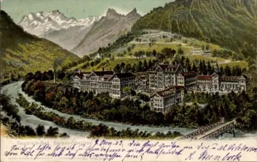 Ak Bad Heustrich Kanton Bern Schweiz, Panorama