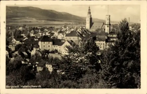 Ak Bystrzyca Kłodzka Habelschwerdt Schlesien, Bergstadt, Gesamtansicht