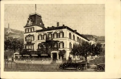 Ak Rüdesheim am Rhein, Hotel Jung, Rüdesheim a. Rh.
