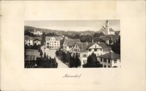 Passepartout Ak Männedorf Kanton Zürich Schweiz, Gesamtansicht