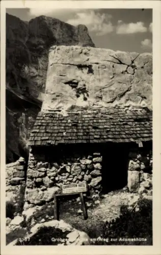Ak Grobgesteinhütte im Dachsteingebirge, Am Weg zur Adamekhütte