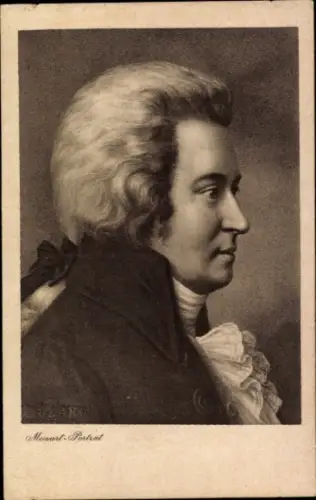Künstler Ak Komponist Wolfgang Amadeus Mozart