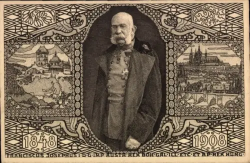 Ganzsachen Ak Kaiser Franz Joseph I., Portrait, Jubiläum 1908