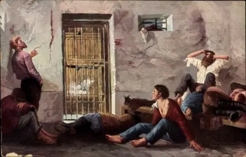 Künstler Ak Perov, B. G, Morgen in der Arreststube