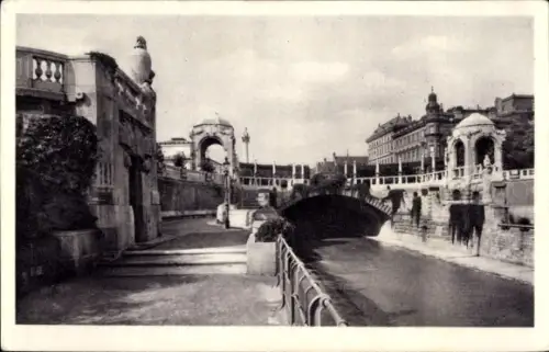 Ak Wien 1, Blick in den Stadtpark, Fluss,Pavillon, BKWI