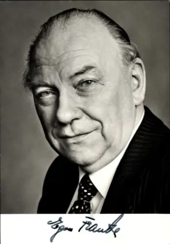 Ak Egon Franke, Politiker, Portrait, Autogramm