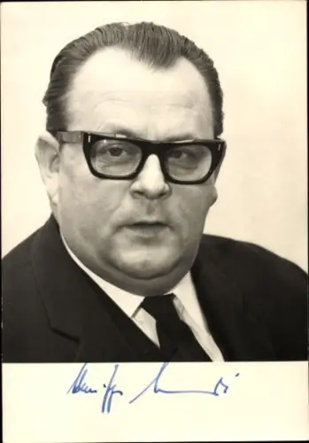 Ak Hans-Jürgen Wischnewski, Politiker, Portrait, Autogramm