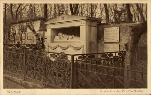 Ak Weimar in Thüringen, Grabstätte der Familie Goethe