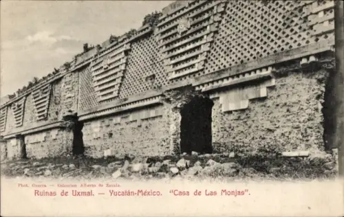 Ak Mérida Mexiko, Ruinen von Uxmal, Casa de las Monjas, Yucatán, Mexiko