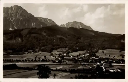 Ak Aufham Anger in Oberbayern, Aufham, Reichsautobahn bei Bad Reichenhall, Blick gegen Staufen un