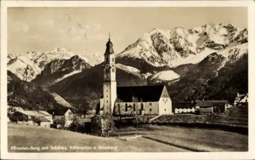 Ak Pfronten im Allgäu Bayern, Burg Falkenstein, Pfronten-Berg mit Schlicke, Köllespitze, Rossberg