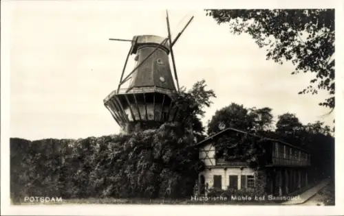 Ak Potsdam, Historische Mühle bei Sanssouci