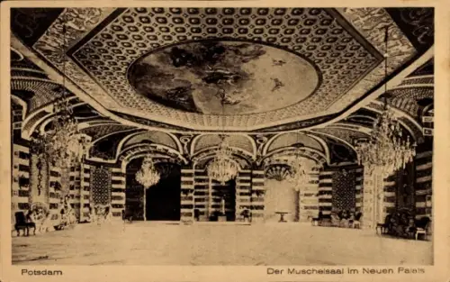 Ak Potsdam, Muschelsaal im Neuen Palais