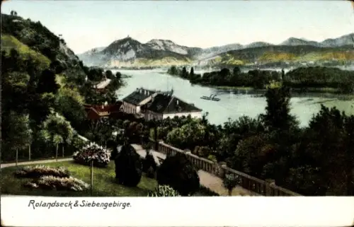 Ak Rolandseck Remagen Siebengebirge, Fluss, Burg