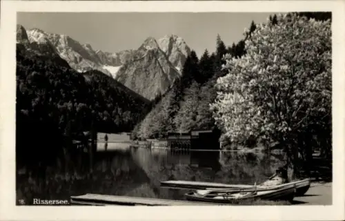 Ak Garmisch Partenkirchen in Oberbayern, Rissersee