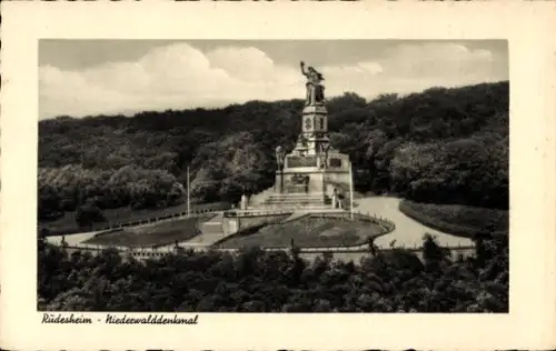 Ak Rüdesheim am Rhein, Niederwalddenkmal