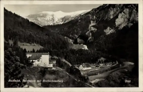 Ak Hochschneeberg Niederösterreich, Raxbahn, Tlstation