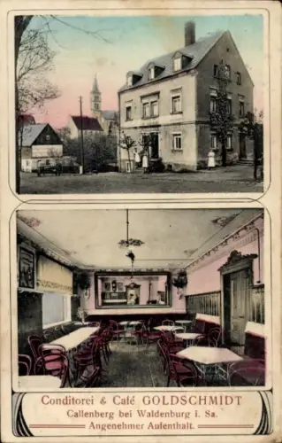 Ak Callenberg in Sachsen, Konditorei und Café Goldschmidt