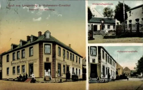 Ak Langenberg Callenberg in Sachsen,  Gasthaus zur Wartburg, Hohensteinerstraße