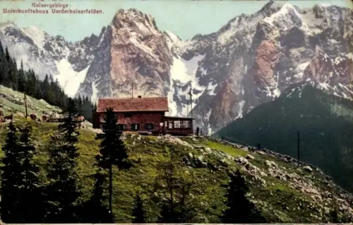 Ak Vorderkaiserfeldenhütte Kaisergebirge Tirol, Zahmer Kaiser