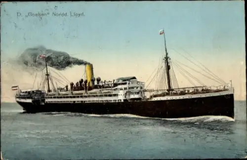 Ak Dampfer Goeben, Norddeutscher Lloyd Bremen NDL