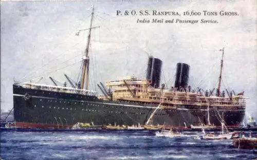 Ak SS Ranpura, P&O, India Mail and Passenger Service