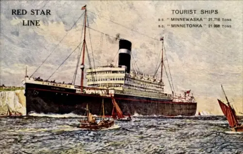 Ak Dampfer Minnewaska, Minnetonka, Red Star Line, RSL