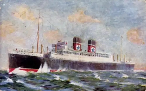Künstler Ak Dampfer TSS Andalucia Star, Blue Star Line