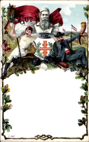 Ak Turnvater Jahn, Turner, Fahne