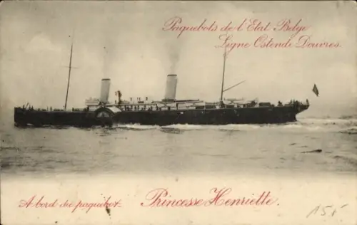 Ganzsachen Ak Fährschiff Princesse Henriette