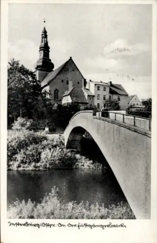 Ak Tschernjachowsk Insterburg Ostpreußen, Fußgängerbrücke