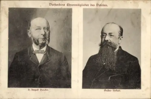 Ak Handelsverein VFHC Hamburg 1858, Ehrenmitglieder, August Duncker, Unkart