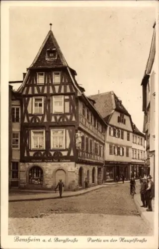 Ak Bensheim an der Bergstraße Hessen,  Hauptstraße