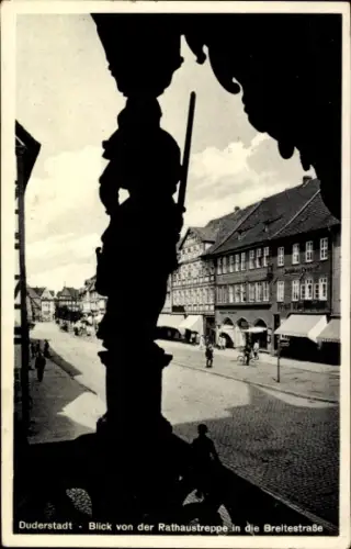 Ak Duderstadt im Eichsfeld,  Rathaustreppe, Breitestraße