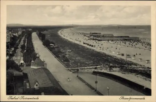 Ak Świnoujście Swinemünde Pommern, Seebad  Strandpromenade