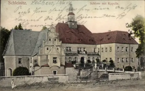 Ak Schleinitz Nossen in Sachsen, Schloss mit Kapelle