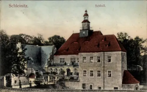 Ak Schleinitz Nossen in Sachsen, Schloss, Ketzerbach