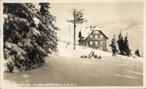 Foto Ak Sankt Radegund bei Graz Steiermark, Stubenberghaus, Schöckl, Winter