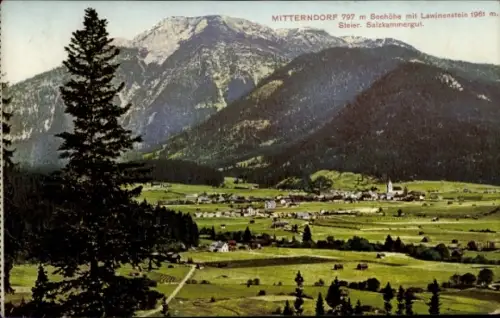 Ak Bad Mitterndorf Steiermark, Panorama, Lawinenstein